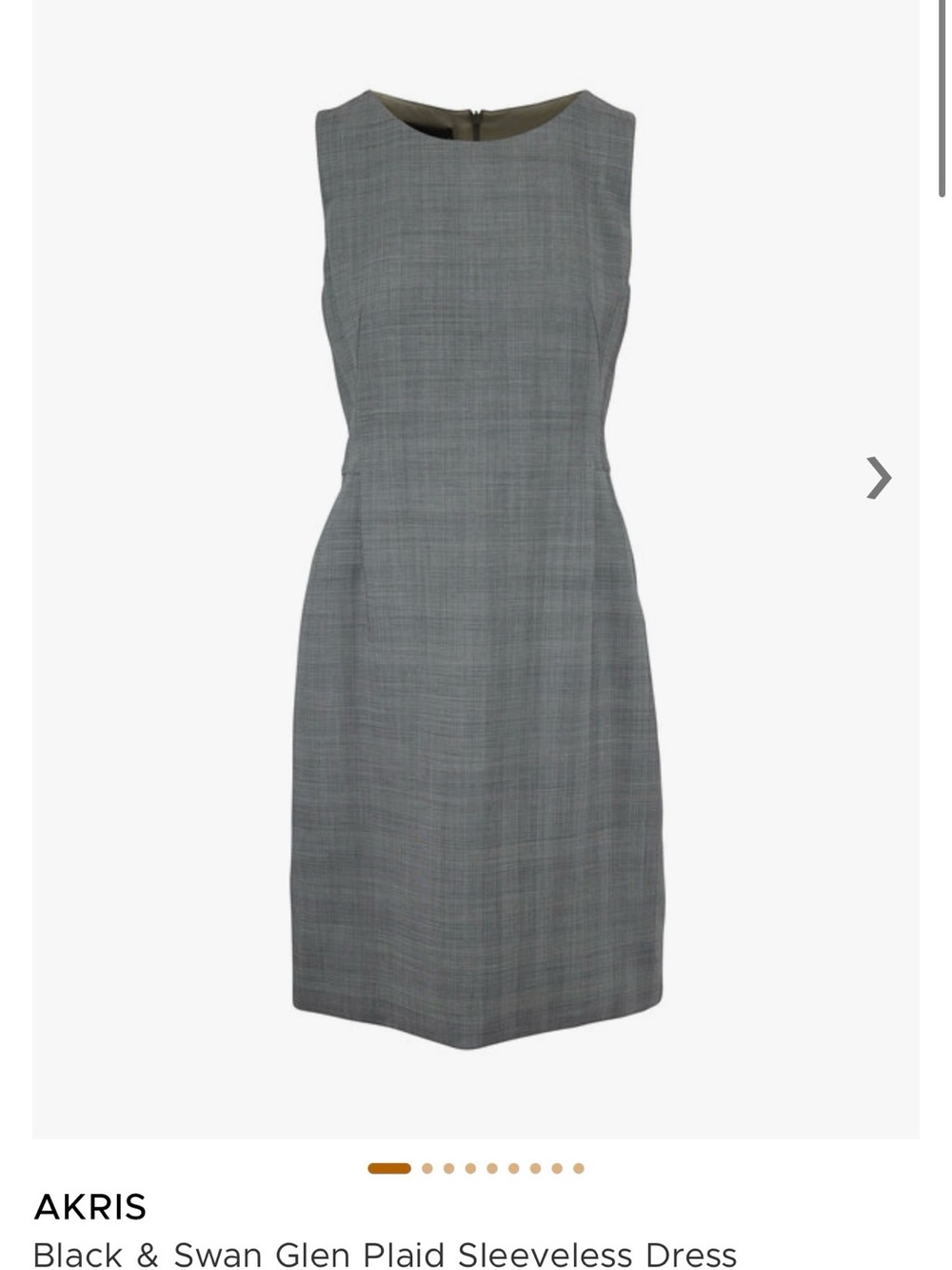 Akris Gray Glen Plaid Sleeveless Sheath Dress